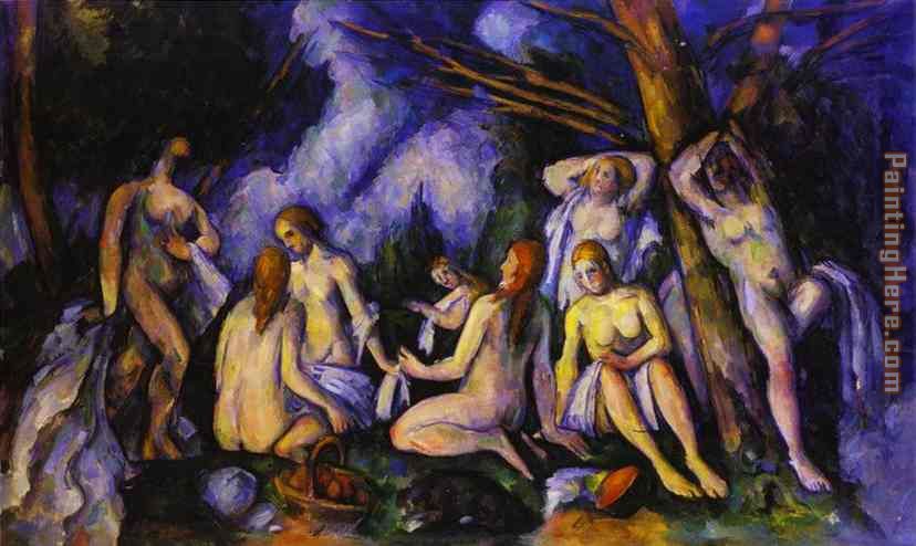 Big Bathers painting - Paul Cezanne Big Bathers art painting